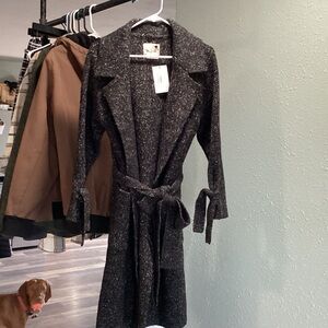 M. Rena Black and Gray Knit Dress
